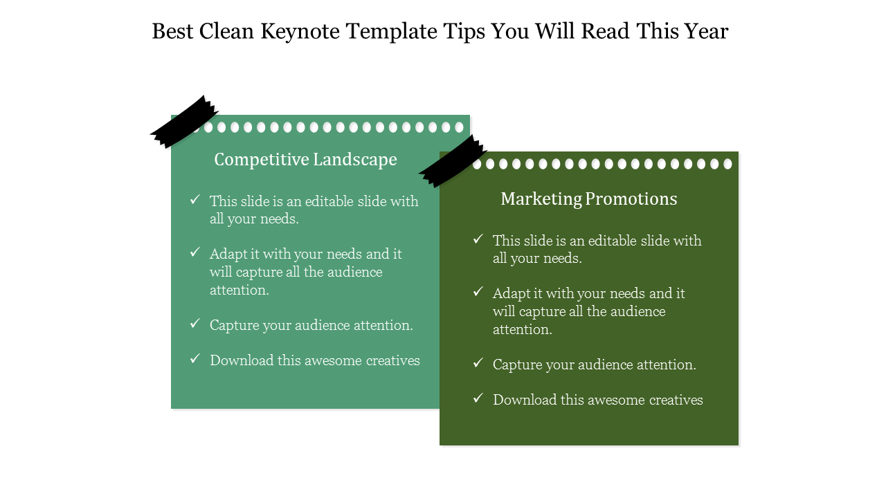 Free - Editable Clean Keynote  Presentation Template
